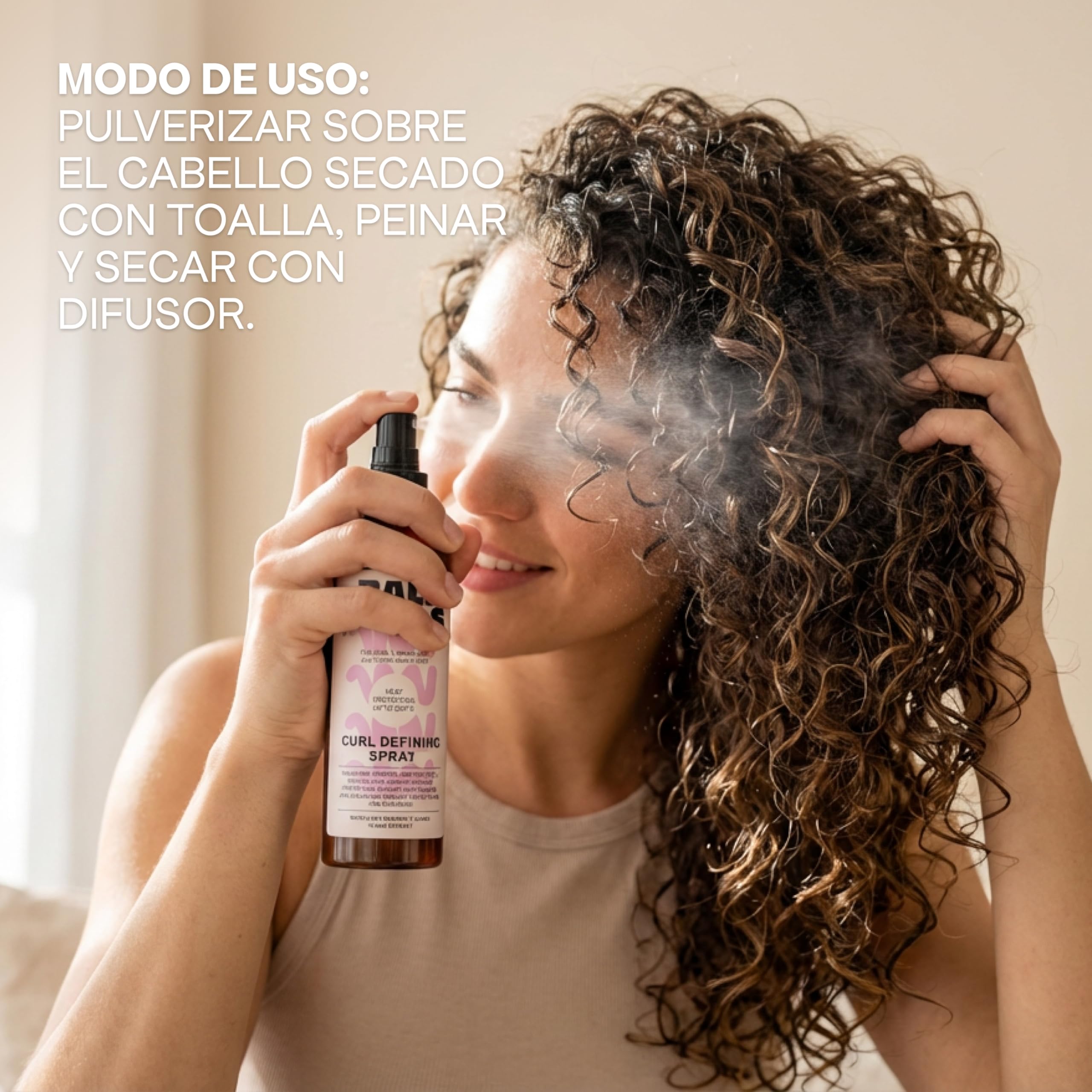 Bali Curls Curl Leave In Spray Difusor Protector del Calor - Spray termoprotector para cabello rizado - 150 ml