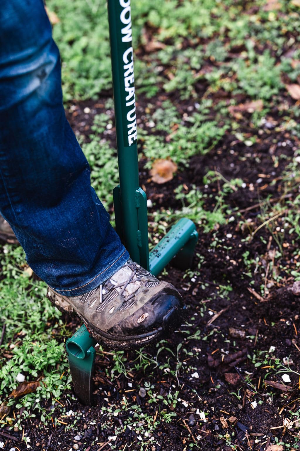 Meadow Creature Raised Bed Garden Fork - Green, 9" Tines, 12" Width, 25.5" Height, 8 lbs, Manual Operation, Metal - Image 5