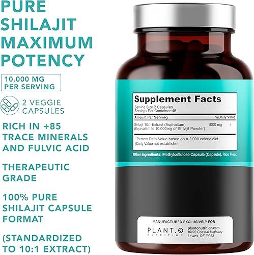 Miniatura 3 de Shilajit puro del Himalaya para hombres y mujeres, 10,000 mg de potencia máxima con ácido fúlvico y oligominerales para mejorar la energía y el