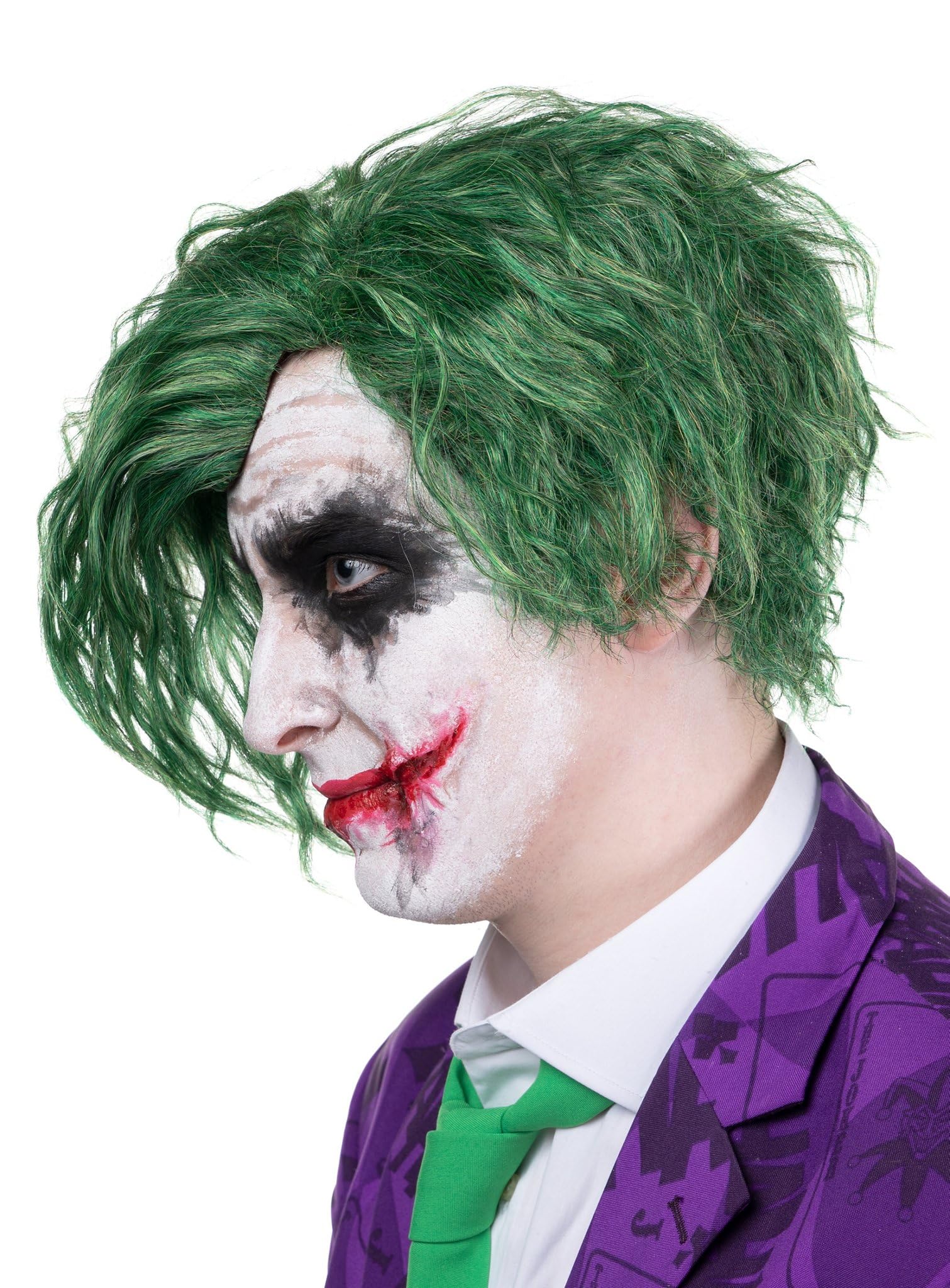 Verbrecherclown Perücke - Böser Harlekin - Joker - Kostüm-Zubehör Karneval, Halloween & Motto-Party