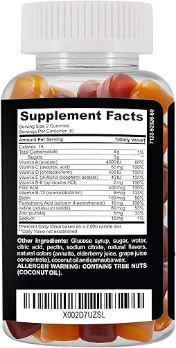 Miniatura 6 de Clinical Daily Gomitas multivitamínicas diarias completas para mujeres, hombres, adolescentes o personas mayores. Contiene vitaminas A, E, C y