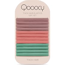 8MM No-Slip Women Hair Ties for Thick & Curly Hair, 12 Pcs, Romantic