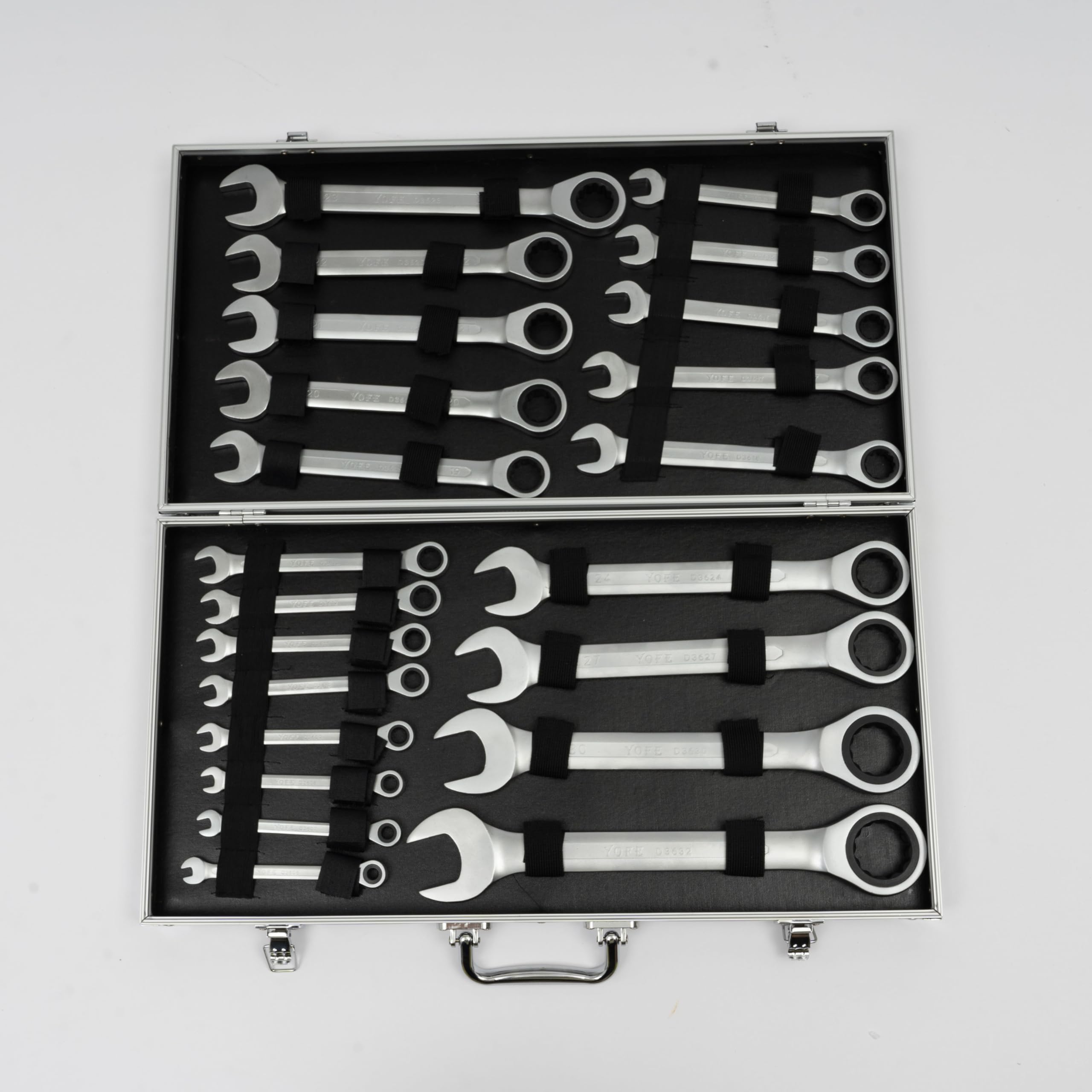 Juego de llaves de carraca de 22 piezas, 6-32 mm, juego de llaves combinadas para taller, industria, coche