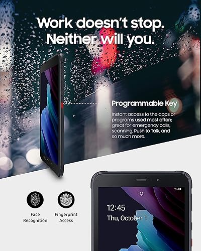 Miniatura 8 de SAMSUNG Galaxy Tab Active3 Enterprise Edition - Tablet multiusos resistente de 8 pulgadas 64 GB y WiFi Seguridad biométrica (SM-T570NZKAN20),