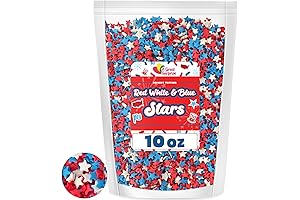Red, White & Blue Star Sprinkles - Patriot's Starry Confetti for Cakes & Cookies