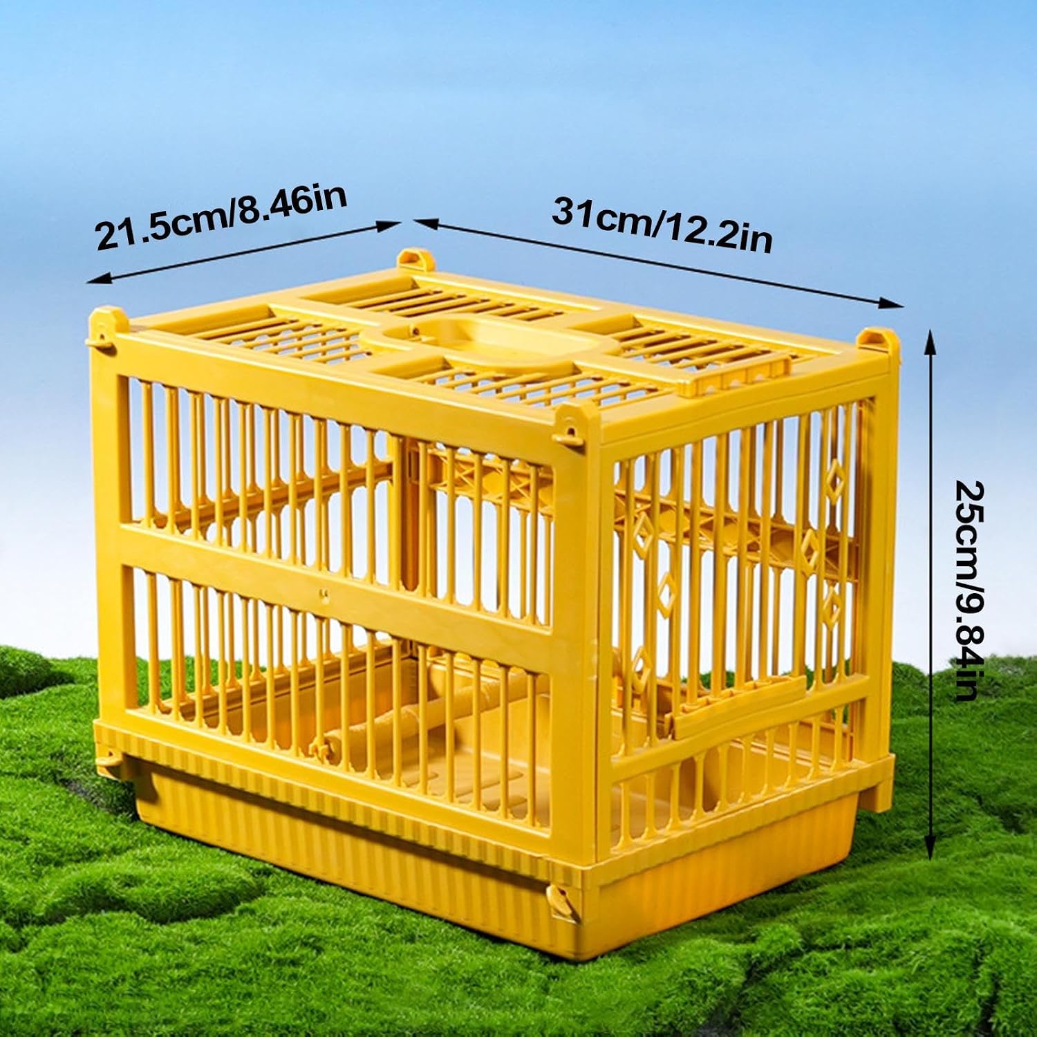 Bird Travel Cage | Transport Cage with Standing Perch for Birds,Ventilated Cockatoo Carrier - for Parrot Parakeet Cockatiel Conure Finch Lovebird Cockatoo Travel Indoor Outdoor Walking