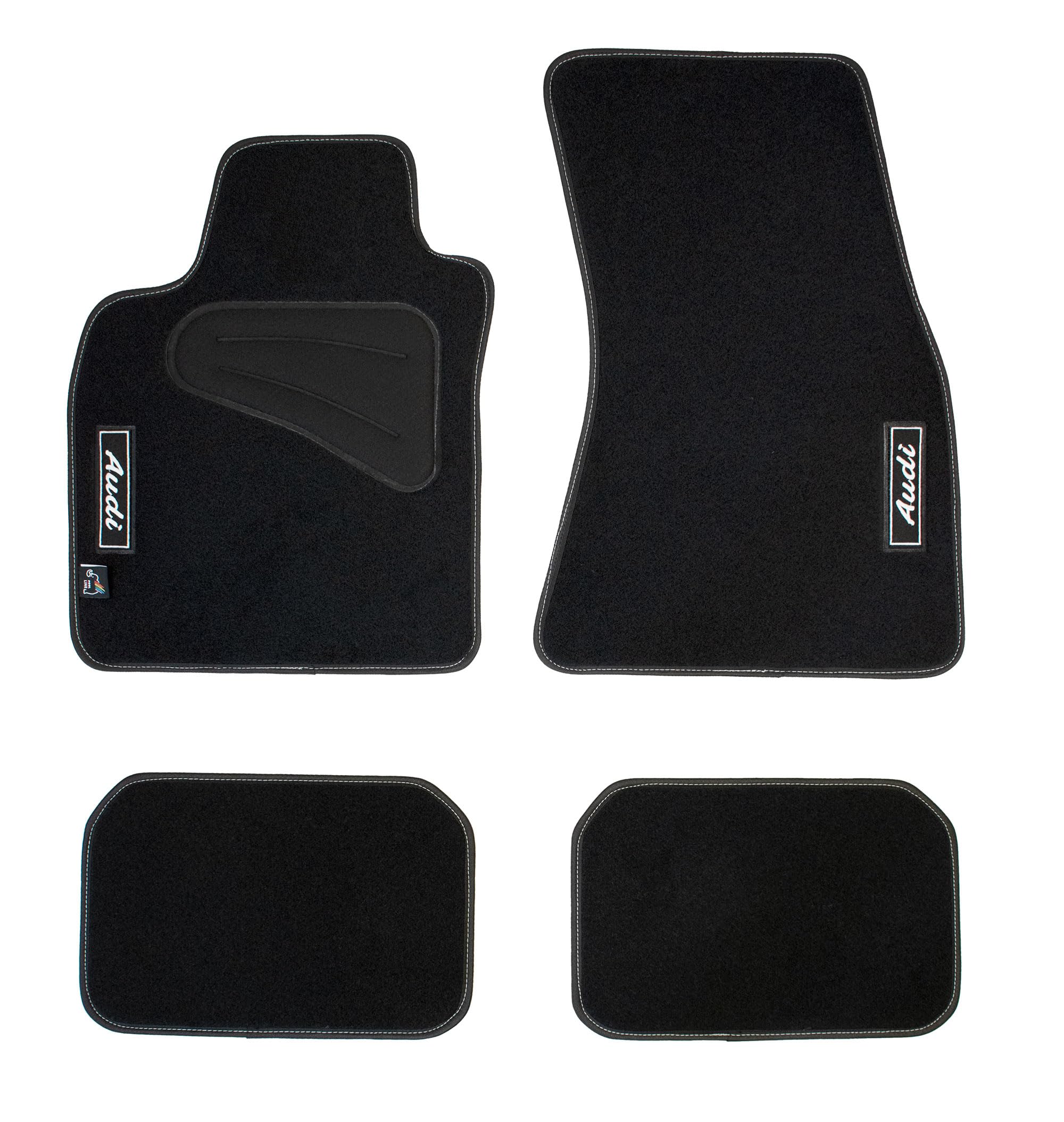 Tapis de moquette noir semi-mesuré revêtement de sol découpable et ajustable universel