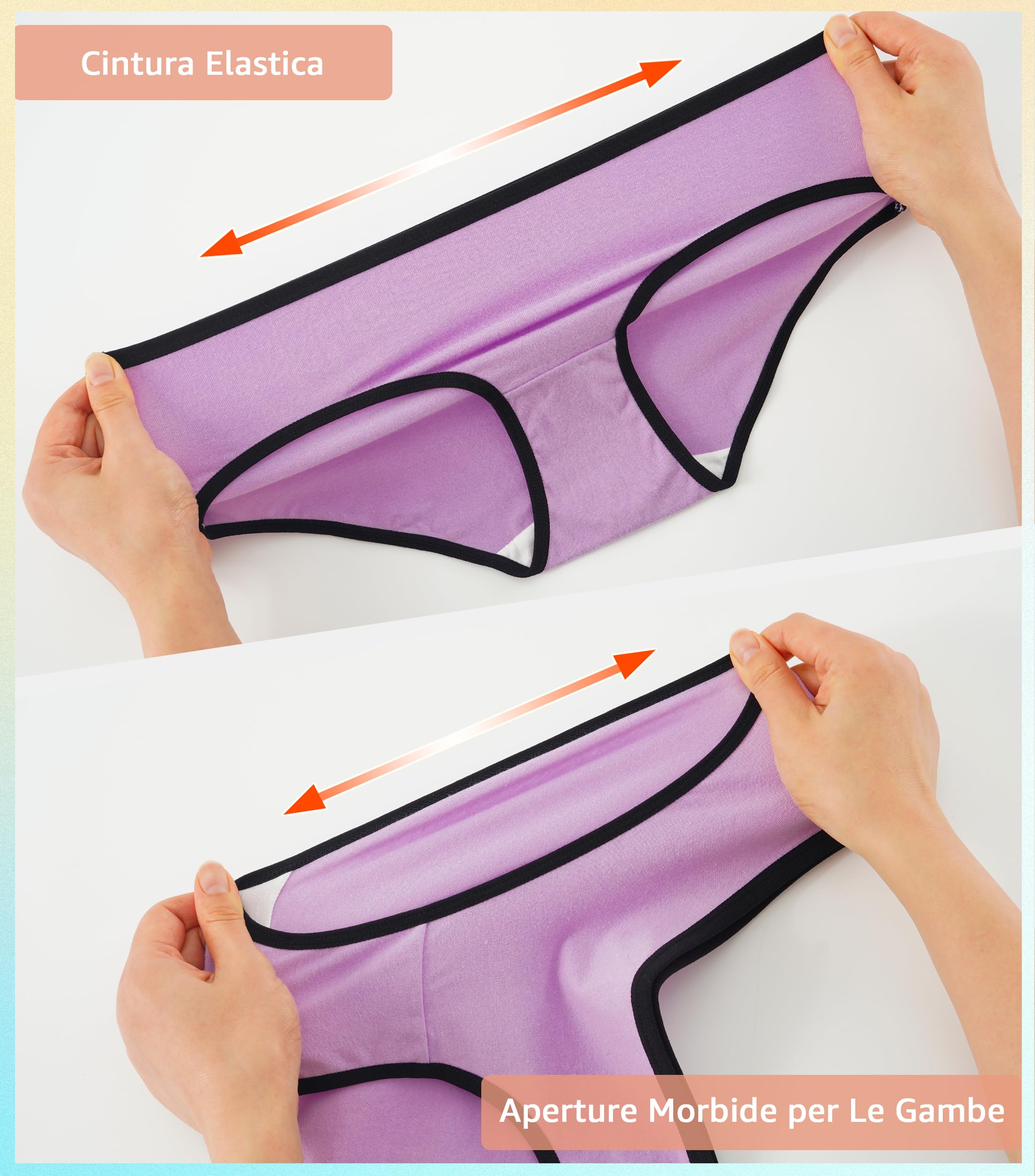 INNERSY Mutande Ragazza Adolescenti in Cotone Morbidi Slip Vita Media Intimo 10-16 Anni Pacco da 6