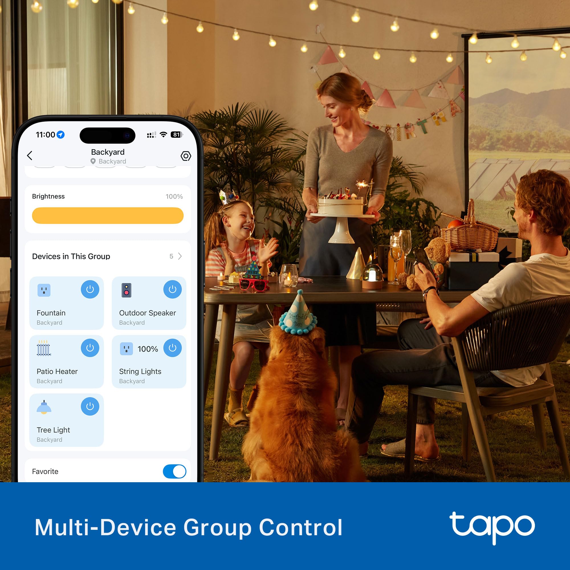 Tapo Outdoor Smart Dimmer Plug for Outdoor Lights Matter App Control IP65 Weather Resistant Works with Siri Alexa — view 11