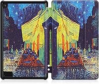 Vista 7 de TNP - Funda para tablet Tienda Kindle Fire 7 de 9 y 7 generación 2019 2017, funda protectora de piel sintética delgada inteligente con encendido