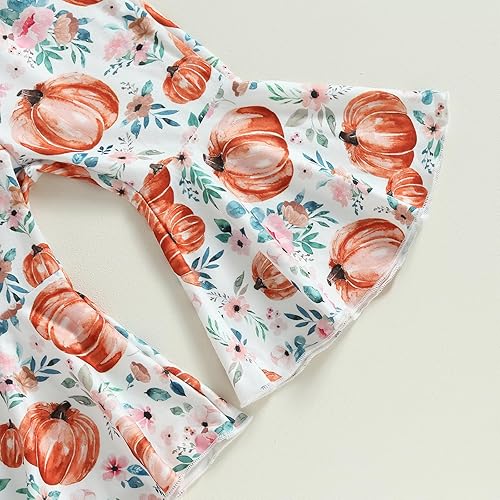 Miniatura 4 de Ropa de otoño e invierno para bebé recién nacida, mameluco con volantes, pantalones acampanados, diadema y pantalones acampanados, conjunto de