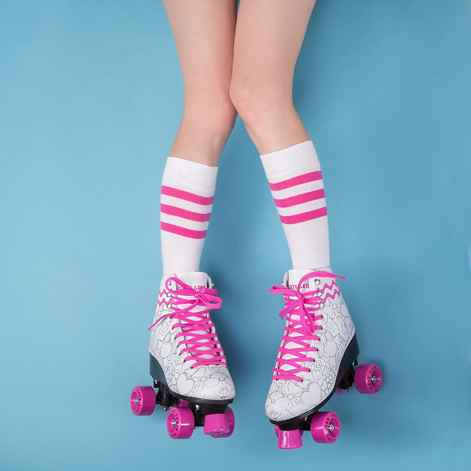 Skate Gear Retro Quad Design Roller Skates