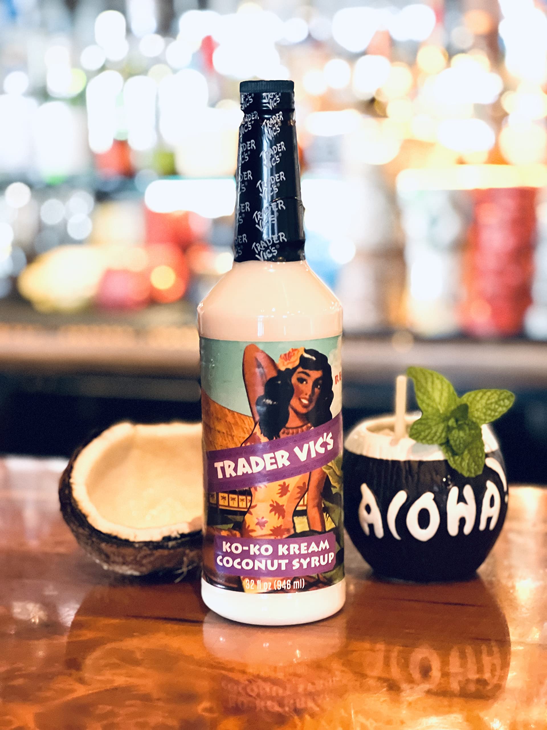 光り卵　　ソフトドリンク＆酒　コップ　500ml Amazon.com : Trader Vic's Premium Ko-Ko Kream Coconut Syrup