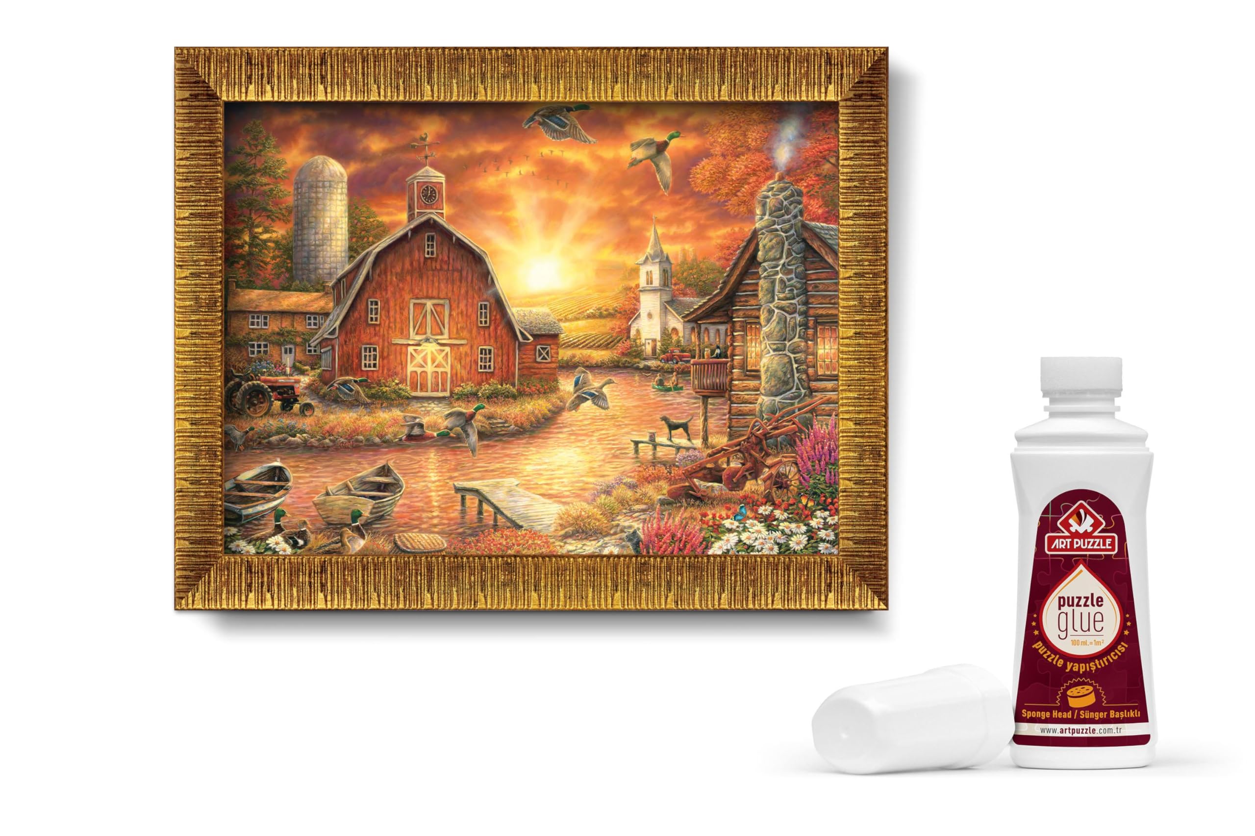 Art Puzzle Puzzle ramowe z motywem zachodu słońca, 1000 elementów