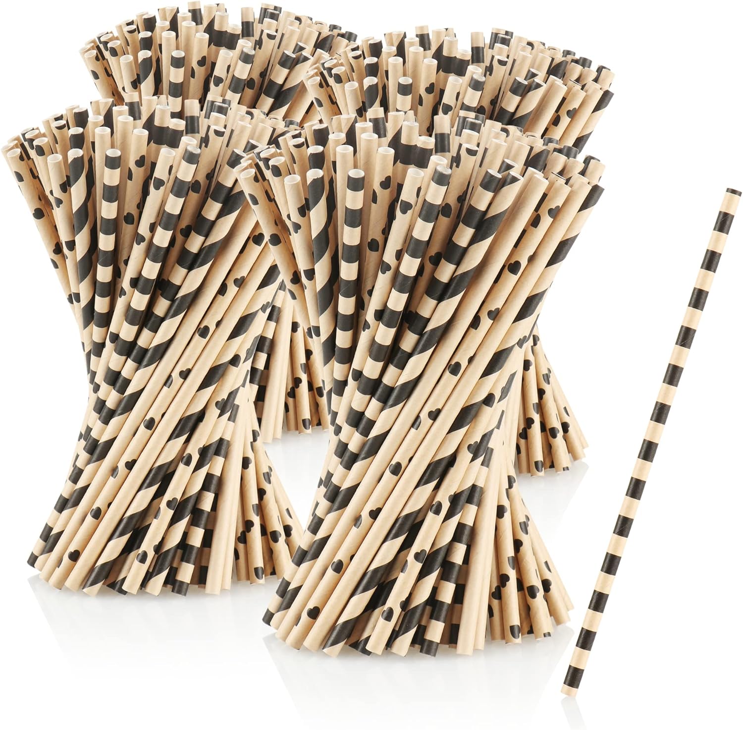 comfour® 400x paper drinking straws environmentally friendly paper straws for parties