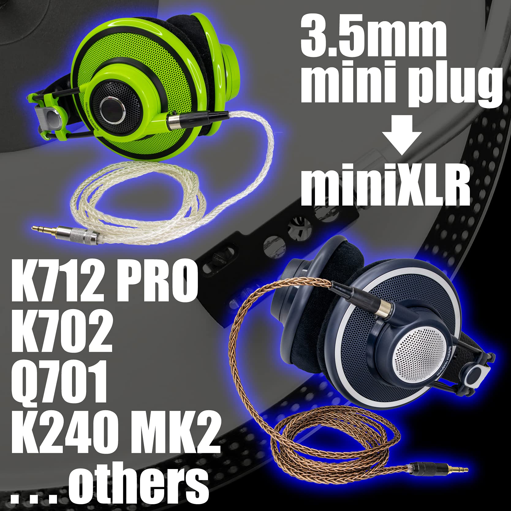 Amazon | St.espoir mini XLR ヘッドホンケーブル 1.2m 8芯 K712pro 