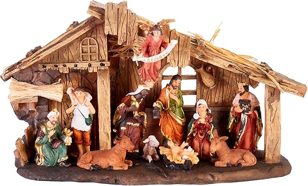 BRUBAKER Scène de Crèche 32 cm avec 11 Figurines