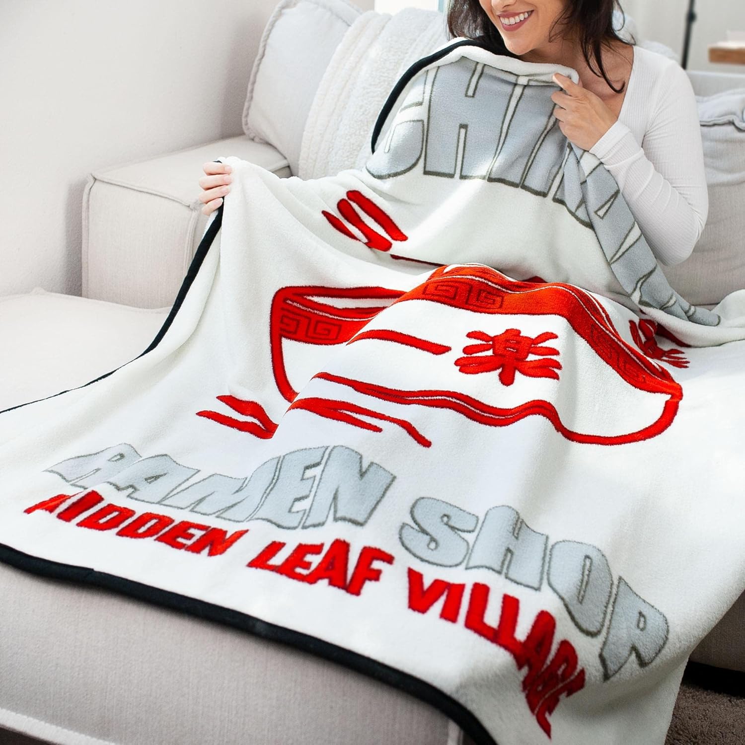 Naruto: Shippuden Ichiraku Ramen Plush Throw Blanket | Super Soft Fleece Blanket, Cozy Sherpa Cover For Sofa And Bed, Home Decor Room Essentials | Anime Manga Gifts | 45 x 60 Inches - Image 6