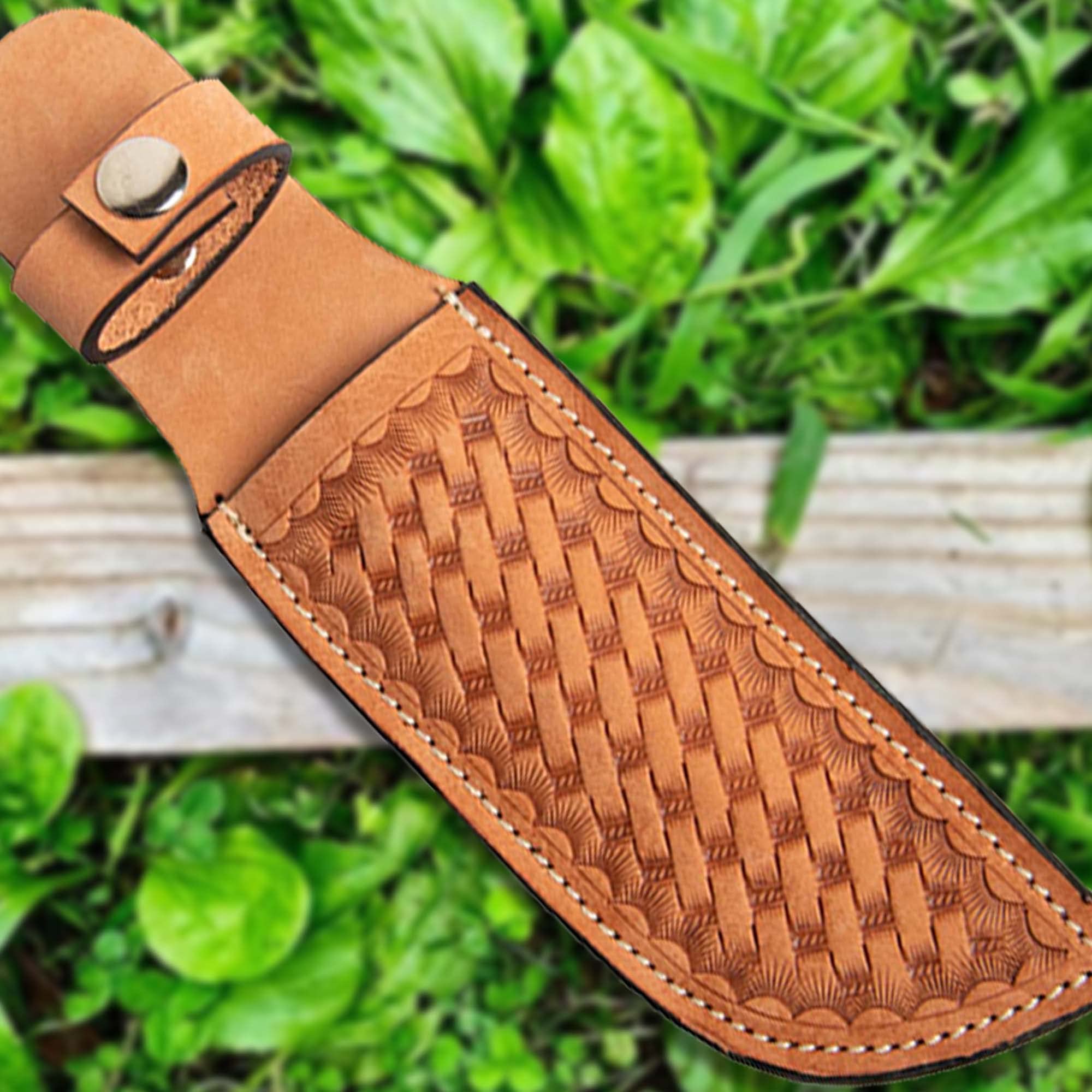Wonder Care Cassa del Cuoio Genuino Fatti A Mano Vera Pelle Coltello Guaine Con Cintura Loop Tasca Coltello Holder Per Cintura 4.7 "Lama Adatto Coltello Fondina