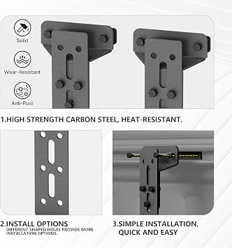 Universal Recovery Board Mounting Brackets for Pickup Trucks, Heavy-Duty Adjustable Steel Traction Board Holder, Compatible with Bed Rail Systems for Off-Road Sand, Snow, Mud Recovery Tracks