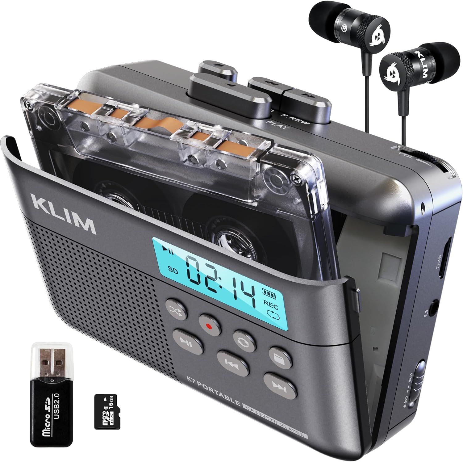 KLIM Cassette Player – Lecteur Cassette Portable Pas Cher Convertisseur USB Haut-Parleur FM KLIM Cassette Player – Lecteur Cassette Portable Pas Cher Convertisseur USB Haut-Parleur FM