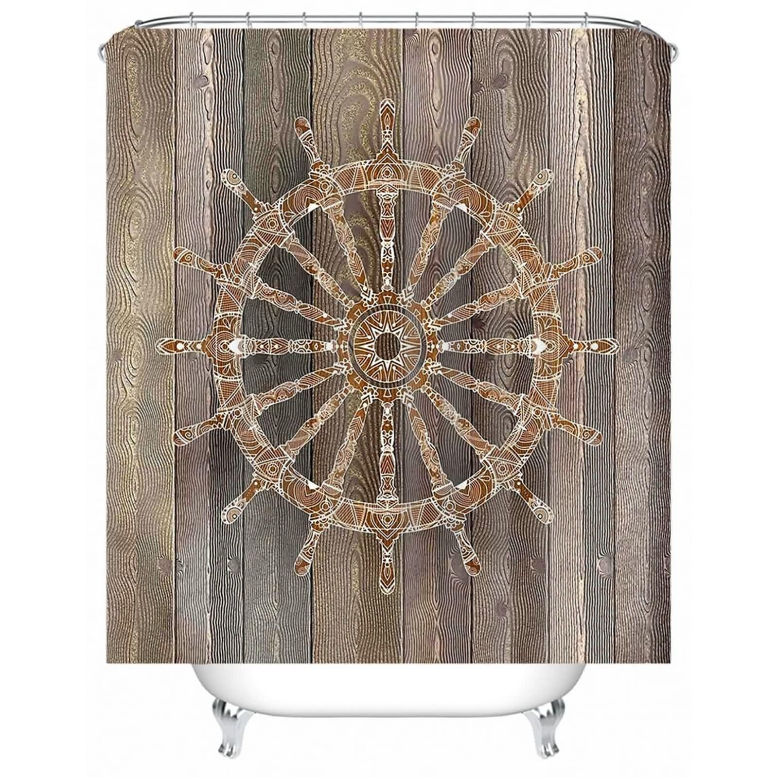 Rideau de douche anti-moisissure pour éliminer les odeurs d'humidité textile polyester marron