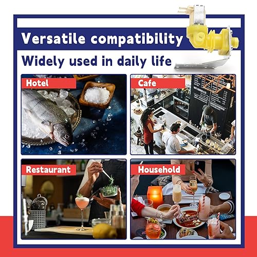 Miniatura 6 de Válvula de entrada para máquina de hielo para encimera, compatible con máquinas de hielo Manitowoc, 120 V 60 Hz, IH9123 33129026, 5 x 2 x 4 pulgadas