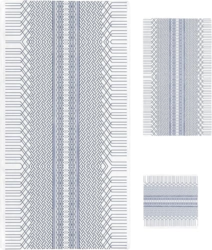 Geometric Bath Towels for Bathroom Set - Luxury Microfiber Towels Gifts for Women,Quick Dry Beach Kitchen Hand Hair Face Yoga Workout Gym Towel and