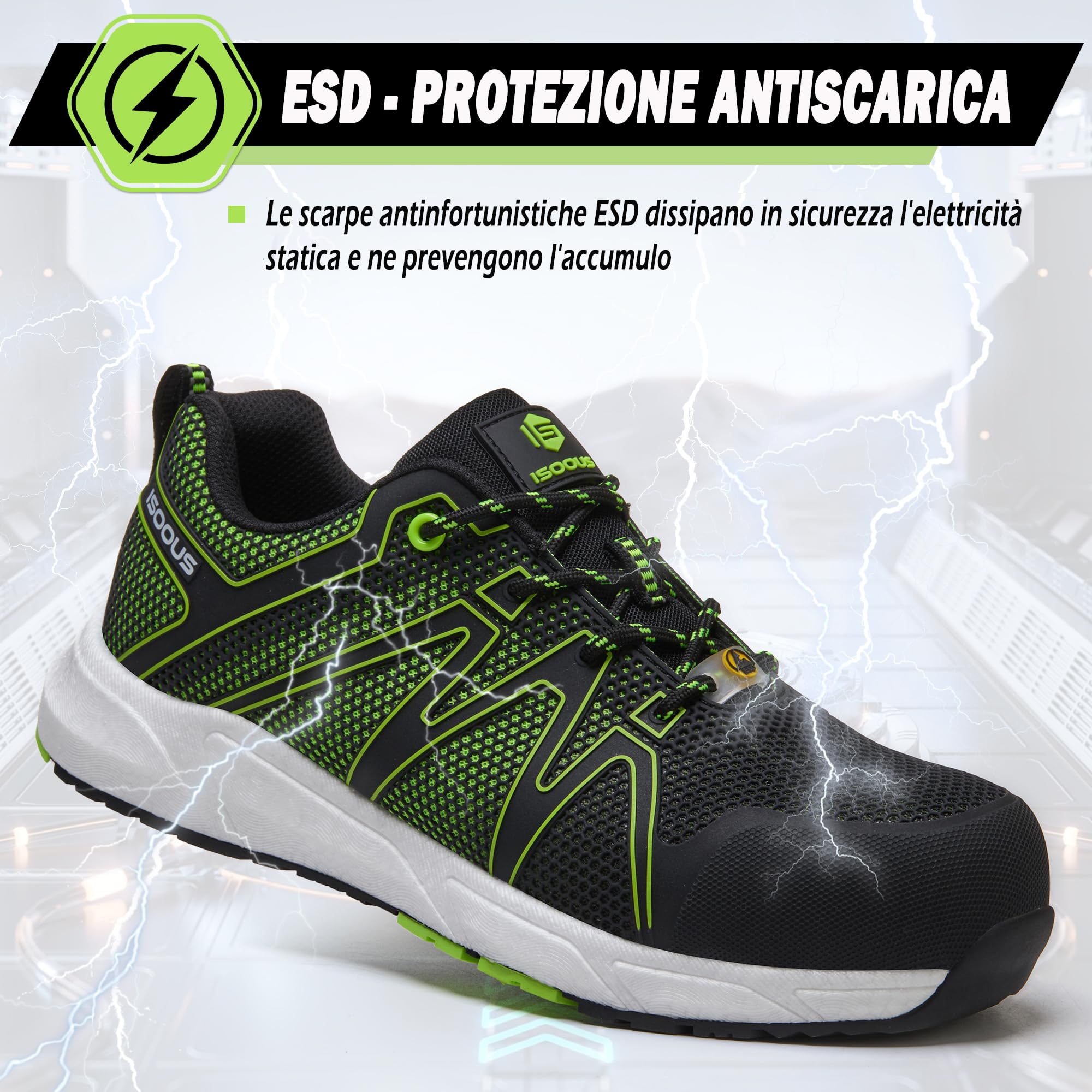 Scarpe Antinfortunistiche Uomo Donna S3 SRC Impermeabili Scarpe da Lavoro | ESD FO Scarpe da Cantiere Puntale Composito Senza Metallo Leggero Antiscivolo Scarpe di Sicurezza Comode