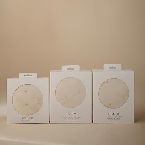 Miniatura 3 de mushie Sábana para cuna elástica y suave, ajustable de 28 x 52 pulgadas (sol)