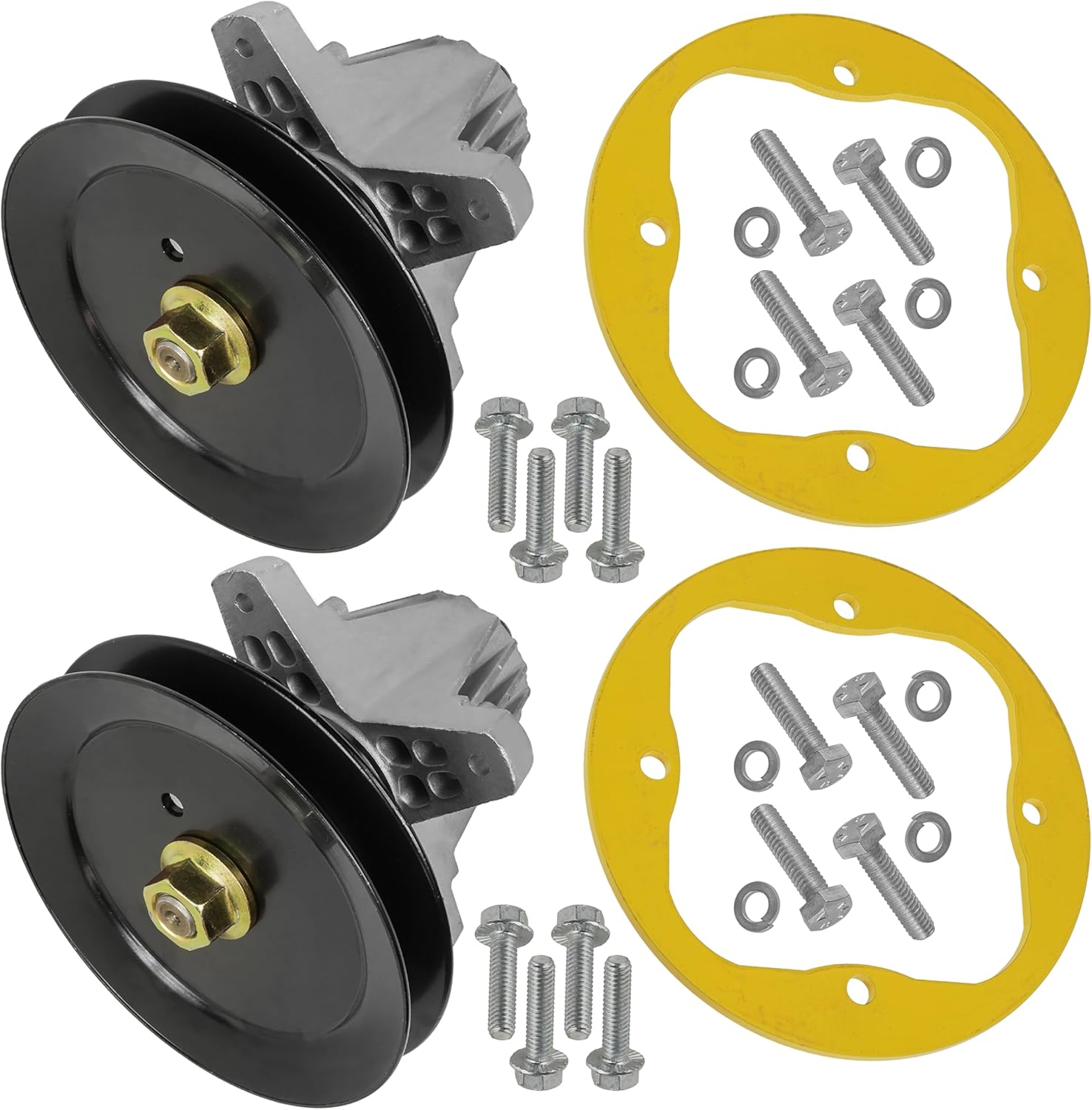 Caltric 2 Spindle & Deck Ring Compatible with MTD 918-04822 918-04950 918-04889 618-04822 918-04822A