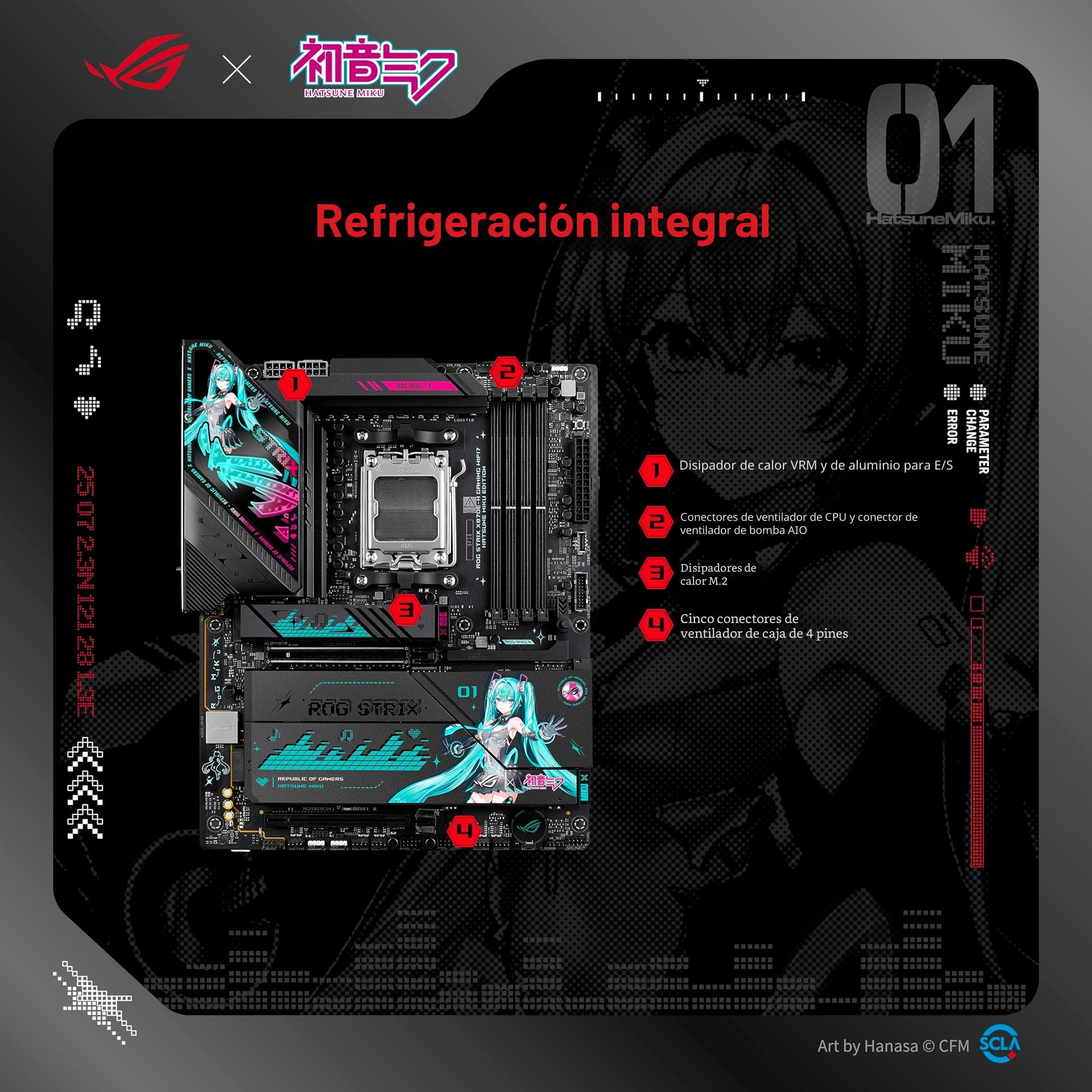 Amazon.com: ASUS ROG Strix X870E-H Gaming WIFI7 Hatsune Miku