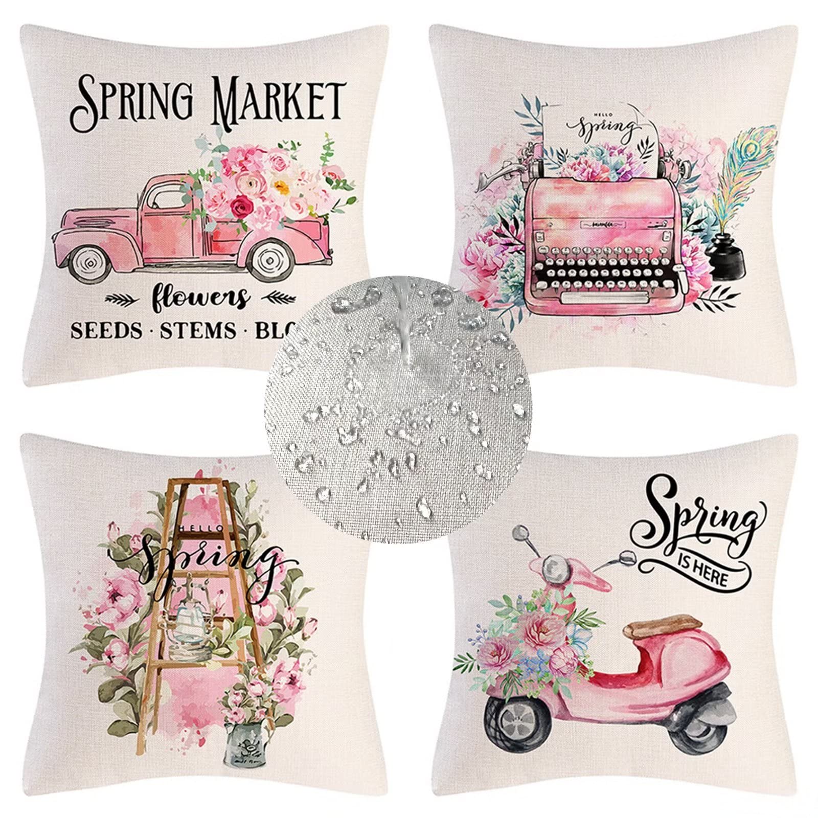 Housses de coussin 30x30cm décoratives haut de gamme pour intérieur et extérieur