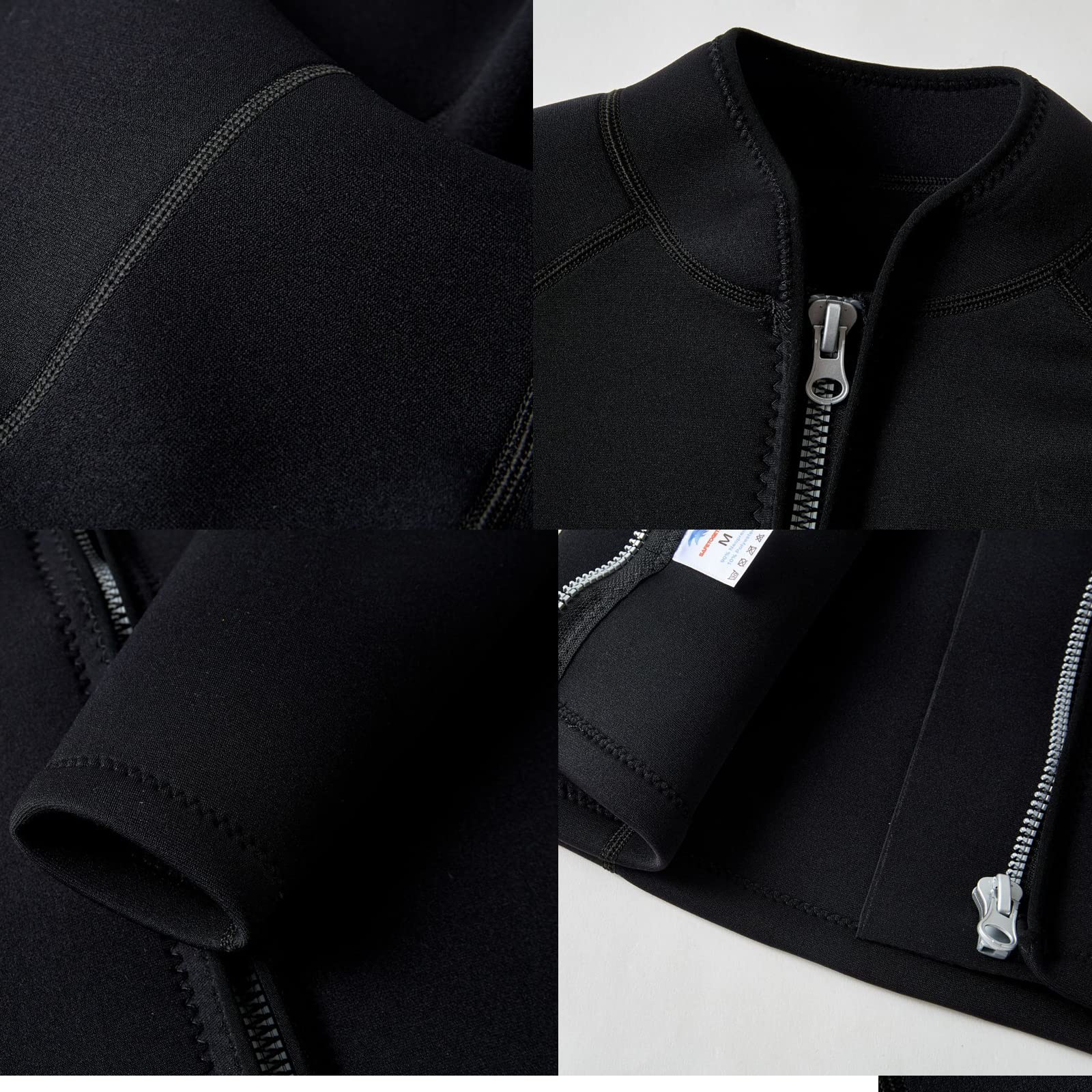 Neoprenanzug für Damen, 2 mm, Surfanzug, Oberteil, Jacke, lange Ärmel, Reißverschluss vorne, Schwimmen, Surfen, Anzüge, Tops, Tauchjacke