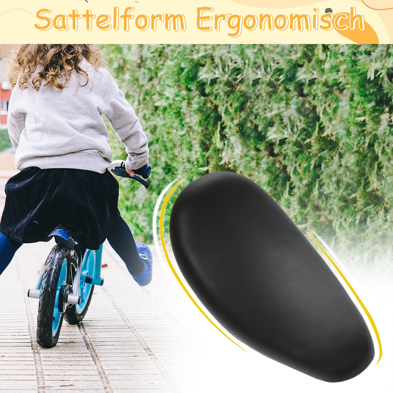 EIRONA Kinder Fahrradsattel - Breiter Ersatzsitz Für 12-20 Zoll Mädchenfahrräder