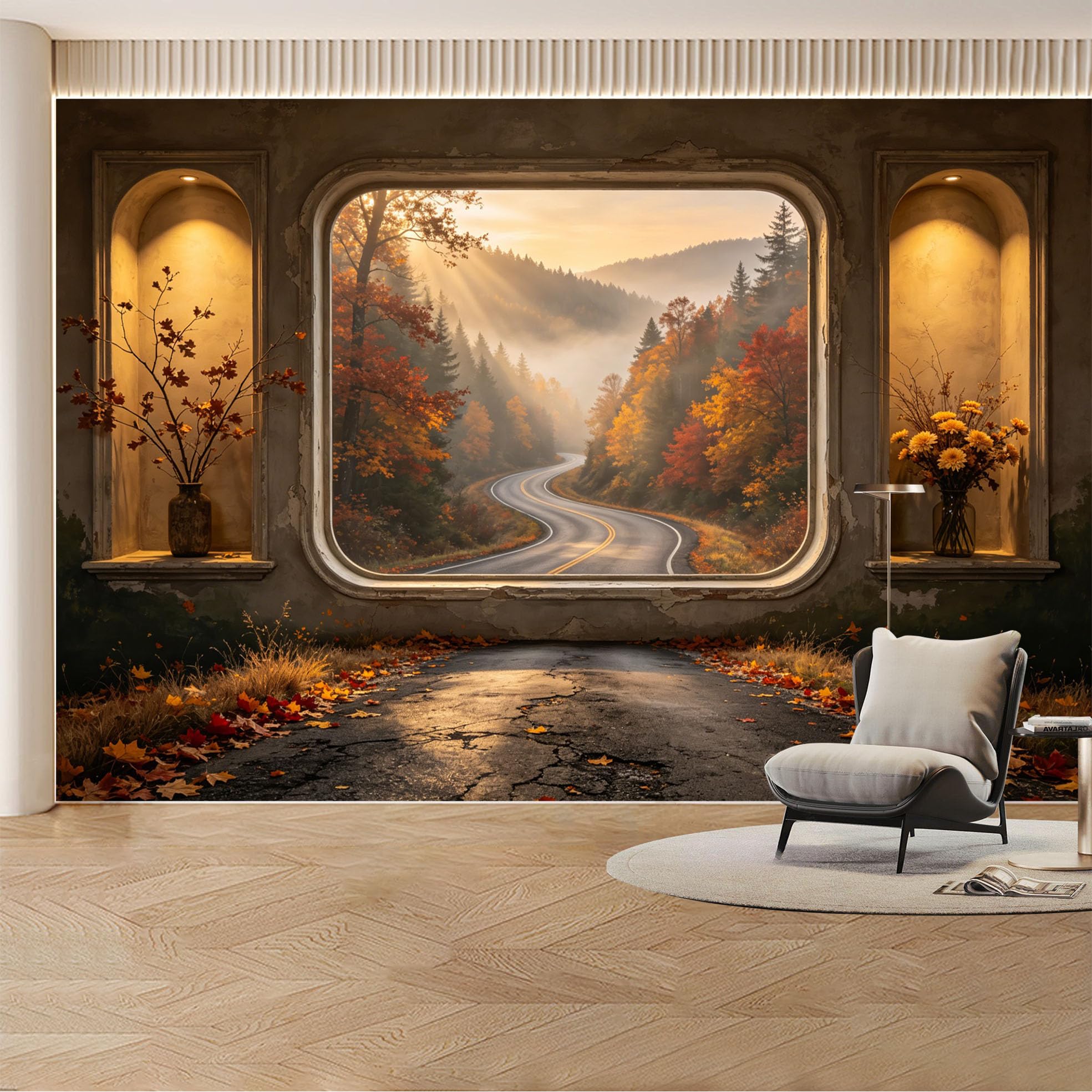 Custom Wall Mural Wallpaper Sunflower Field Landscape Nature Wall Decor Large Wall Art Rustic Sunset Countryside Removable SelfAdhesive Large Photo for Living Room， Bedroom， Office