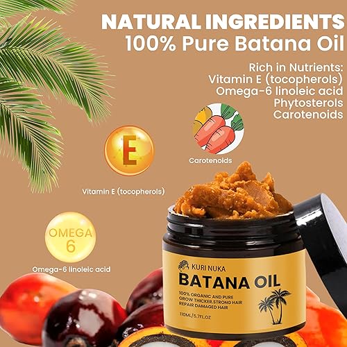 Miniatura 6 de Aceite natural para el cabello Batana, aceite de batana 100% puro, crudo y sin refinar para prevenir la pérdida de cabello y aumentar el grosor para