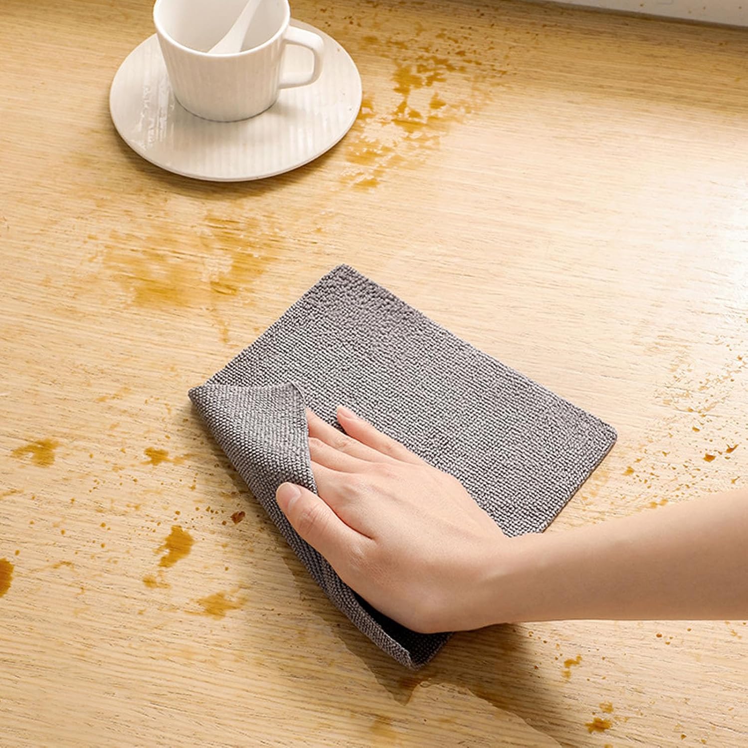 Dishcloths for Kitchen, 20Pcs Extractable Microfiber Rags Dish Towels Reusable Paper Towels Washable Absorbent Cellulose Sponge Cloths No Odor for Cleaning Home Kitchen image 2