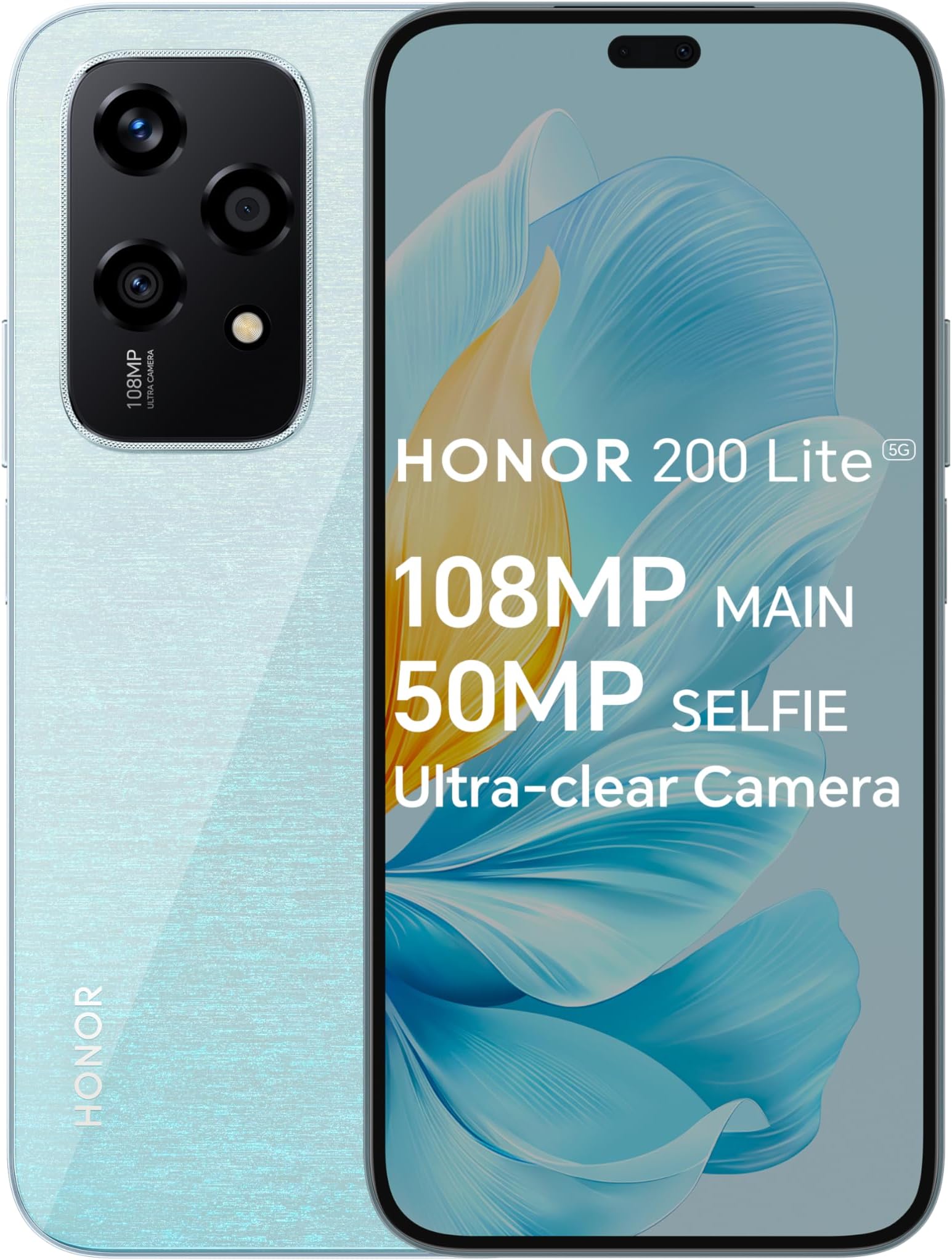 200 Lite, 5G Dual SIM, 8GB RAM + 256GB ROM, 6,7” Anti-Drop AMOLED Display, 108MP Triple Rear Camera, Starry Blue - UAE Version, 1 Year Official Warranty (UAE Type Approved)