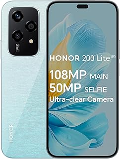 HONOR 200 Lite, 5G Dual SIM, 8GB RAM + 256GB ROM, 6,7” Anti-Drop AMOLED Display, 108MP Triple Rear Camera, Starry Blue - UAE Version, 1 Year Official Warranty