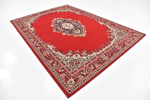 Vista 132 de Unique Loom Reza Collection- Alfombra, Polipropileno, Marrón Marrón/ marfil