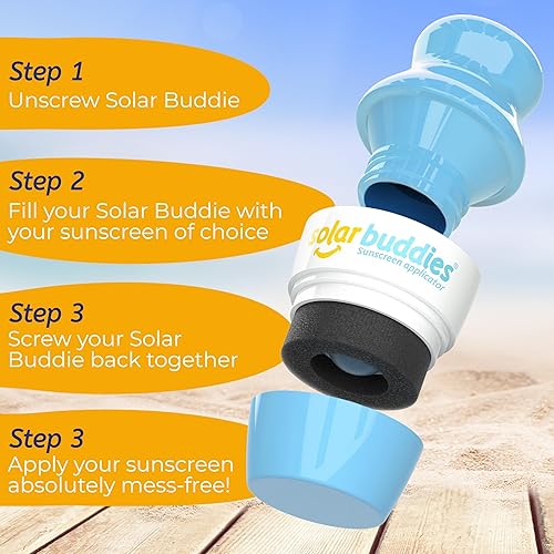 Miniatura 38 de Solar Buddies Aplicador de protector solar – Solo morado – Rollo de esponja recargable de protector solar, crema solar y aplicador de loción