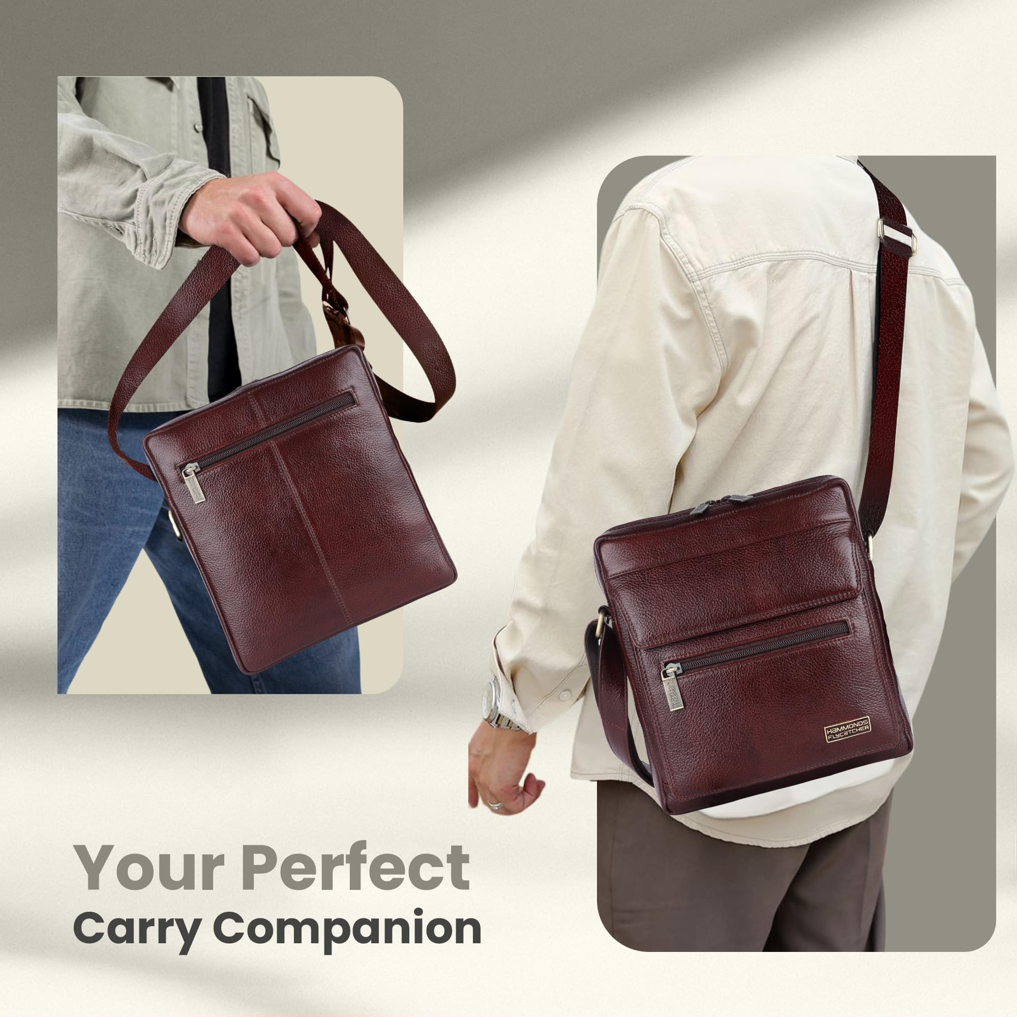 HAMMONDS FLYCATCHER Unisex Sling Bag (Brown) - Image 6 thumbnail