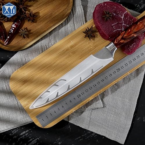 Vista 19 de XYJ Juego de 2 fundas de cuchillo de seguridad para cuchillos, protector de borde, funda universal para cuchillos, chef, cuchillo de cerámica