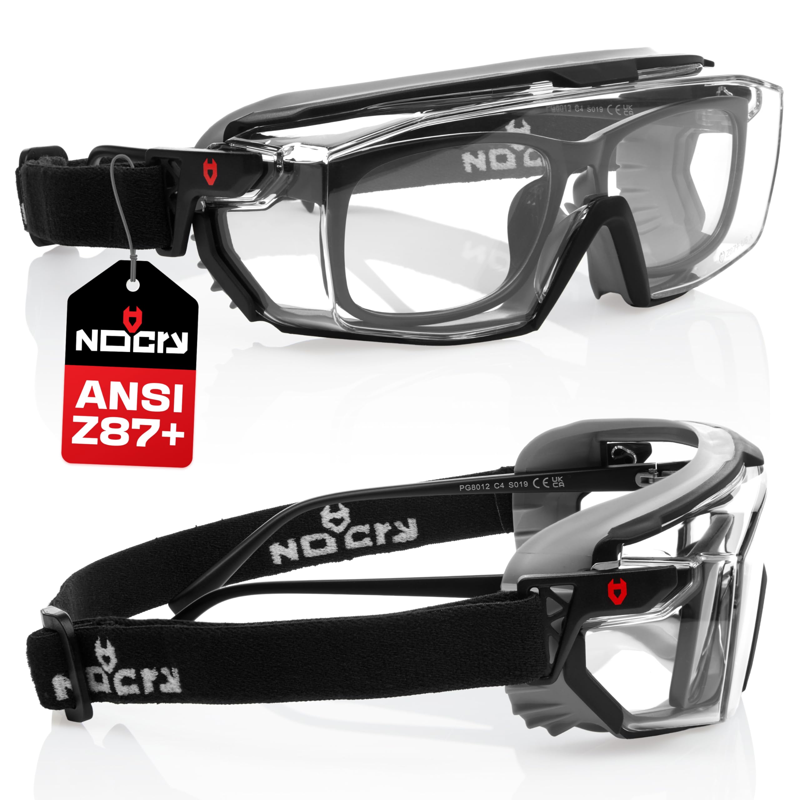 NoCry Anti-Fog Safety Goggles Over Glasses For Men &amp; Women With Soft Gasket