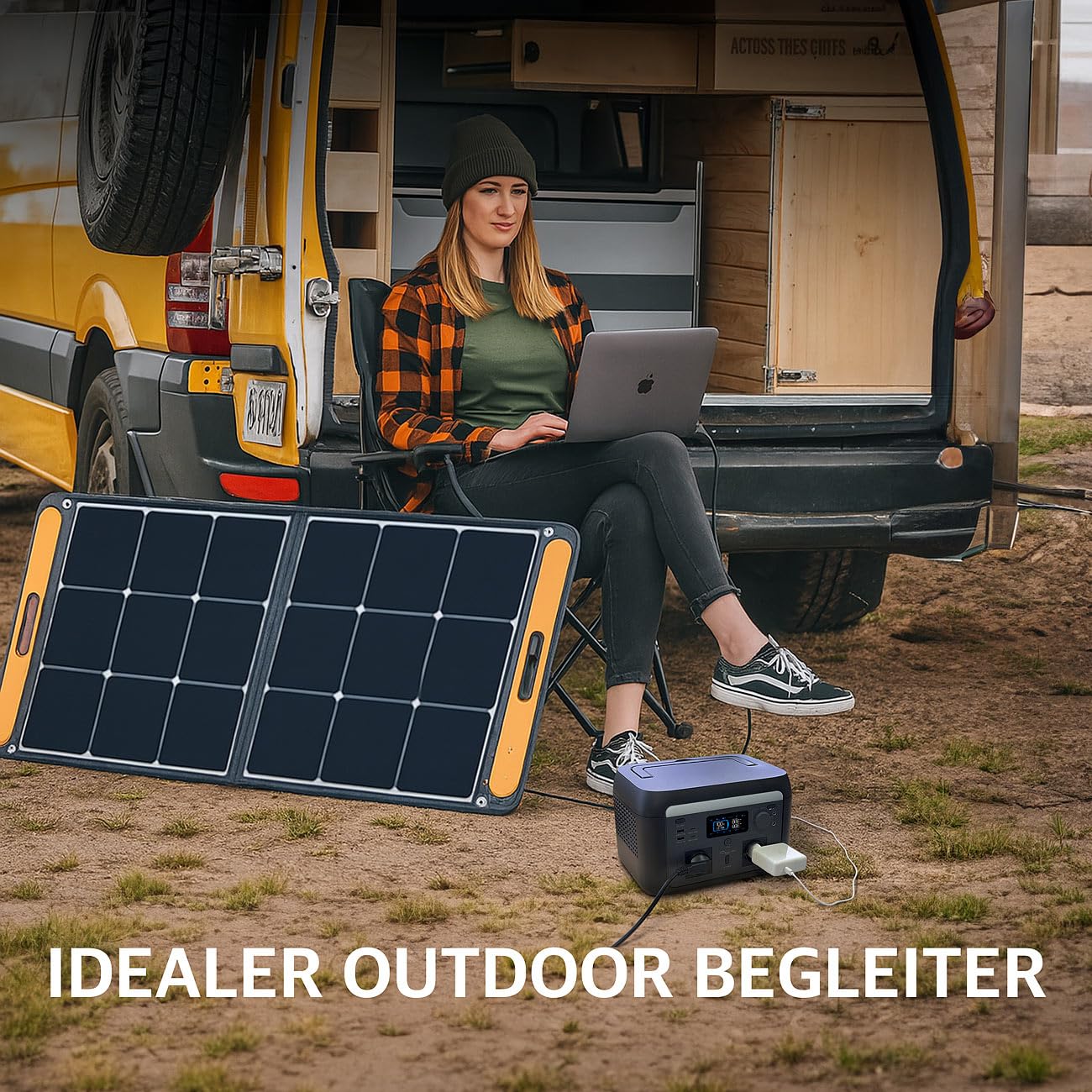 revolt Powerpack: Tragbare Powerstation & Solargenerator 512 Wh, USV, App, 600 W (Wechselrichter, Powerstation mit Notstromfunktion, Handy)