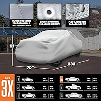 Vista 4 de Budge Duro - Funda para camioneta de 3 capas con protección UV, resistente al agua y al polvo para exteriores, compatible con camionetas de cabina