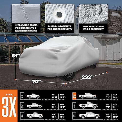 Miniatura 4 de Budge Lite - Cubierta para automóvil sedán de hasta 157 pulgadas (3.98 m), B-1 (polipropileno, gris)