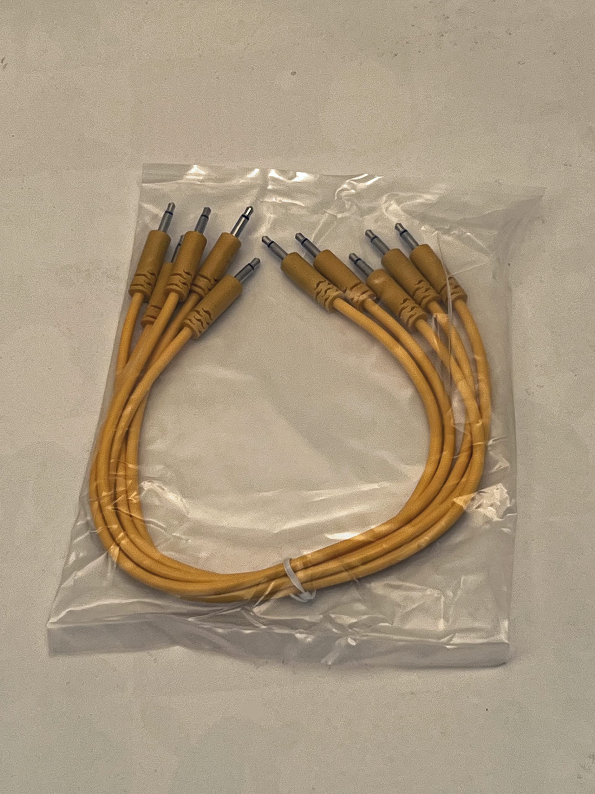 Luigis Modular Supply Spaghetti Eurorack Lot de 5 Câbles Or/Orange 12 (30cm)
