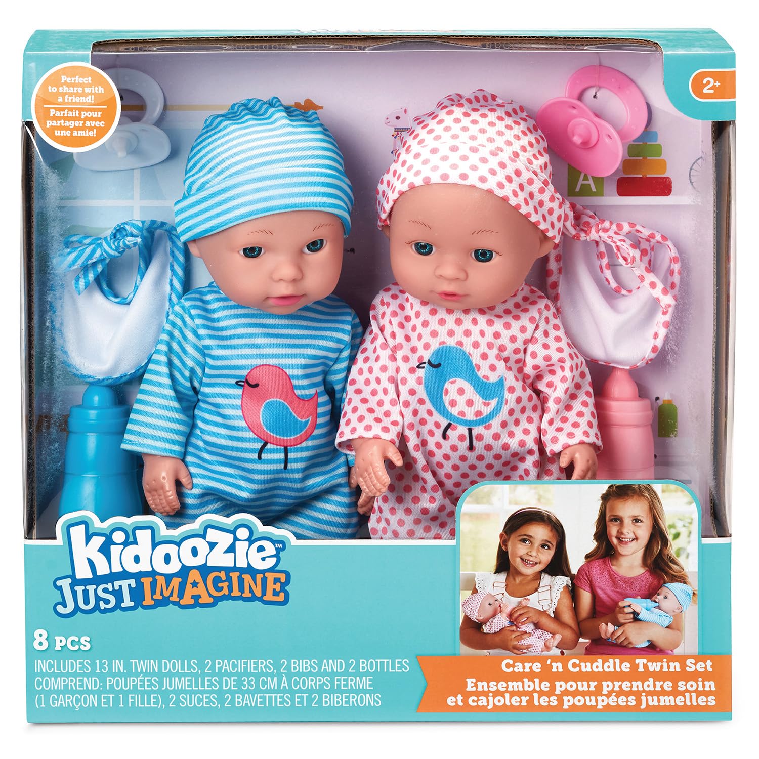 Amazon.com: Kidoozie Just Imagine Care 'N Cuddle Twin Set for
